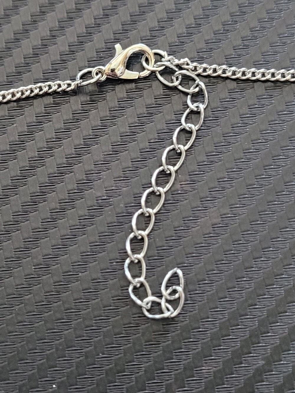 Silver Tone Smoky Crystal Teardrop Pendant Rhinestone Halo Necklace - Picture 9 of 9